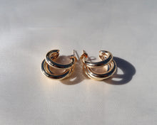 Load image into Gallery viewer, Triple Hoop Earrings (Gold)
