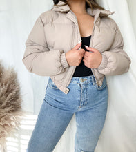 Load image into Gallery viewer, Desi Puffer Jacket (Taupe)
