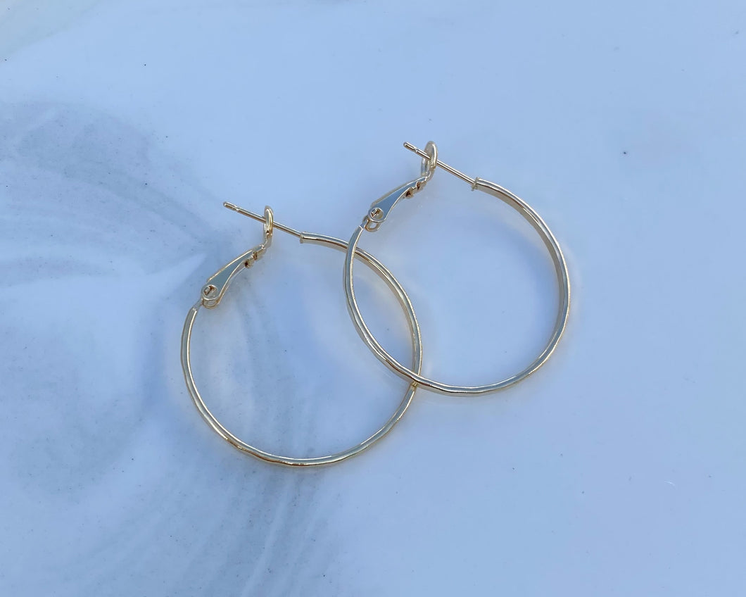 Textured Hoops (Gold)