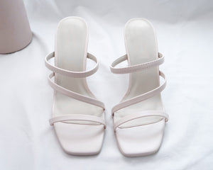 Stormi Strappy Heels (Off-White)
